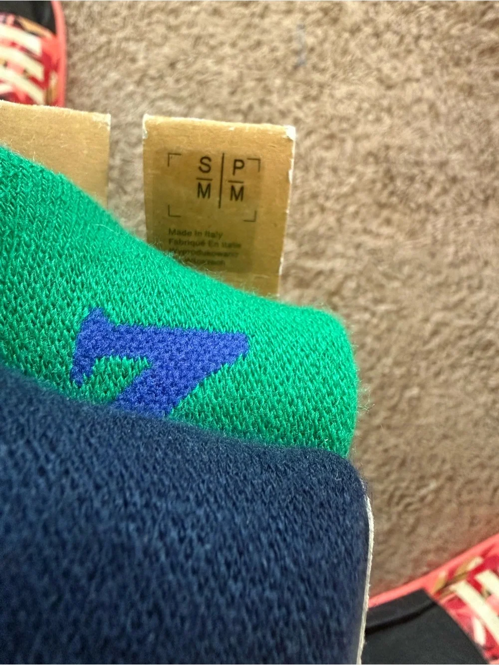 Burton Kids 2-Pack Midweight Socks in Green & Navy